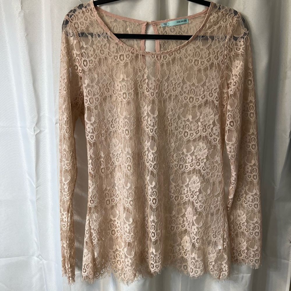Pale Pink Maurice’s Lace Top